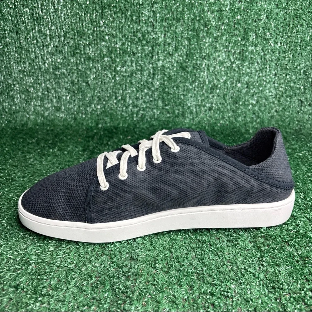 NEW OluKai Pehuea Li Women Size 9 Black White‎ Mesh Shoes Sneakers 20379-40WS